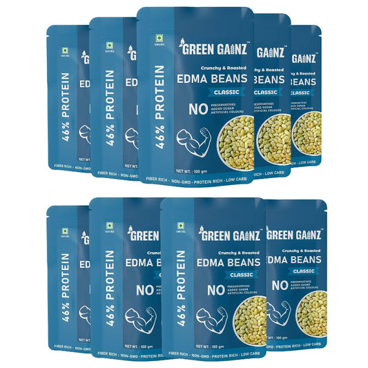 Edamame (Edma Beans) Classic Flavour – Pack of 9 - High Protein, Best High Fiber Snack