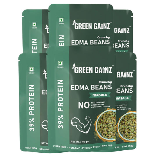 Edamame Masala Flavour Pack of 6 - Healthy Snacks