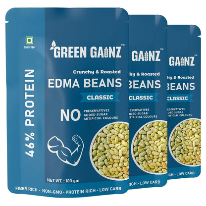 Edamame Classic (Pack of 3 - 100gm each) – High Protein Vegan Snack