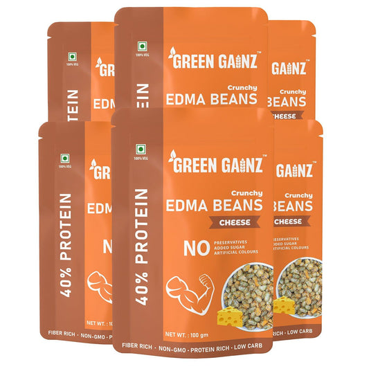 Edamame Cheese Flavour – Pack of 6 | Protein Snack, High Fiber