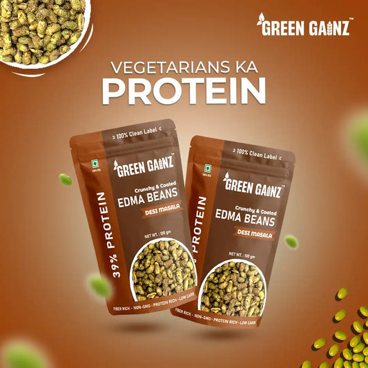 Edamame Desi Masala (Pack of 3 - 100gm each) – High Protein Vegan Snack