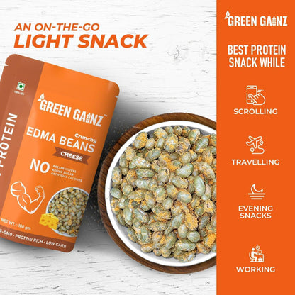 Edamame Cheese Flavour – Pack of 9 | Best Protein Rich Snacks