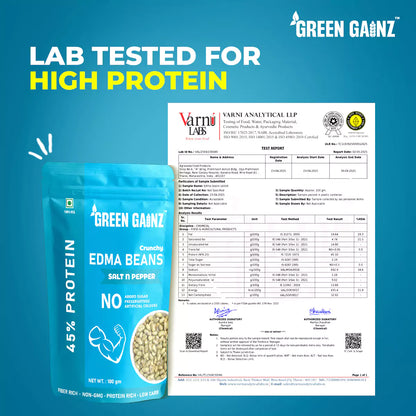 Edamame Salt n Pepper Flavour (Pack of 9 - 100gm each) – High Protein Vegan Snack