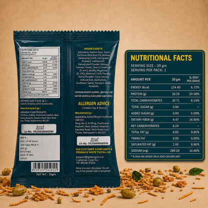 High Protein Edamame Bhel (9 Packs x 30gm each)