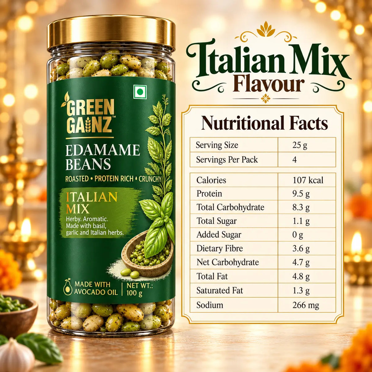 Edamame Beans Festive Pack(6 Flavours x 100gm)