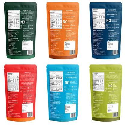 Edamame All Flavors (Pack of 6 - 100gm each) - Healthy, Roasted, High Protein Snack