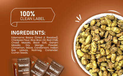 Edamame Desi Masala (Pack of 9 - 100gm each) – High Protein Vegan Snack