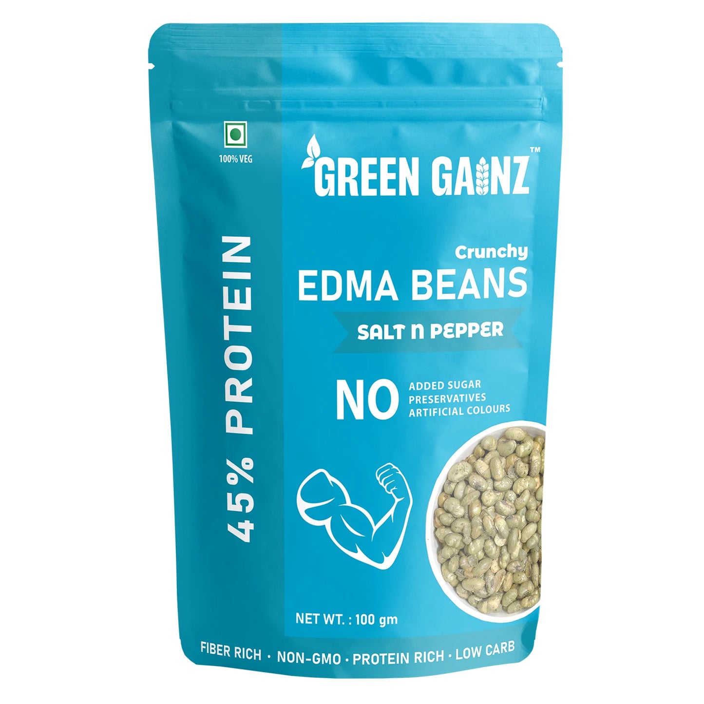 Edamame Salt n Pepper Flavour (1 Pack - 100gm)
